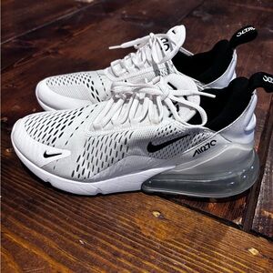 Nike Air Max 270 White and Black Sneakers